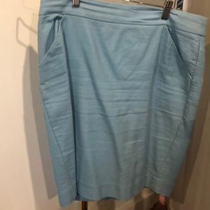Blue pencil skirt